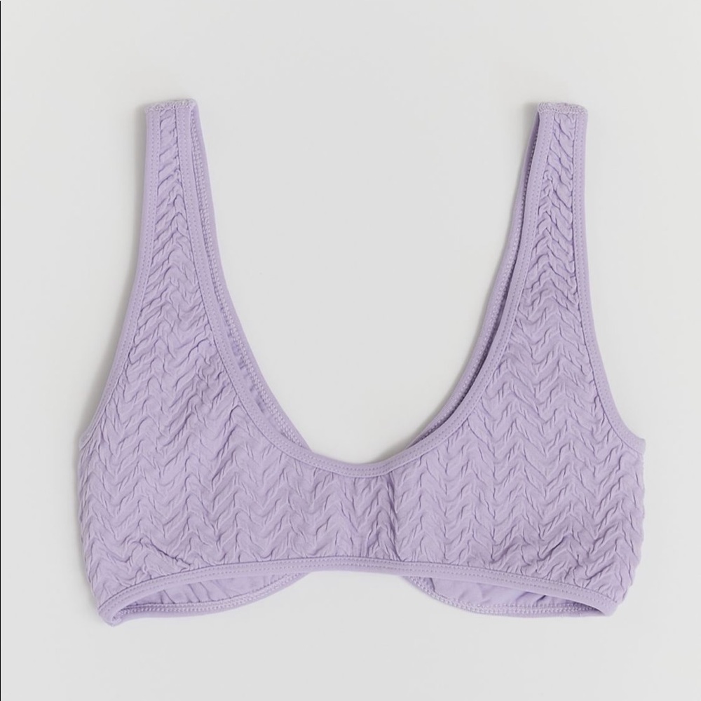 NWT UO Lavender Seamless Zigzag Bikini Set - "M/L" - Picture 3 of 5